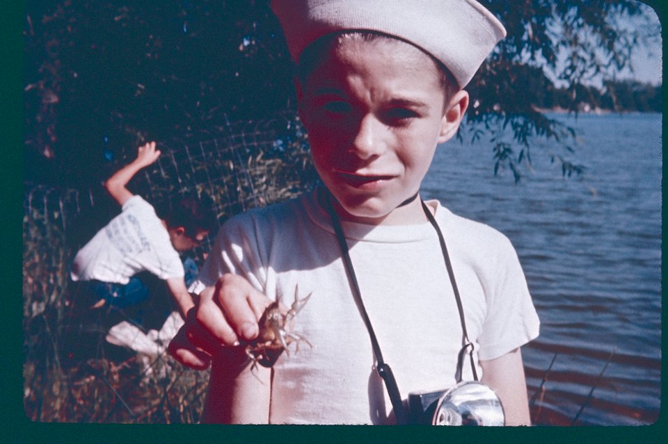 Unknown Camper with crayfish